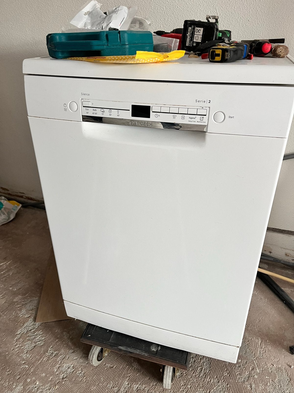 Bosch Serie 2 Vrijstaande Vaatwasser - Wit, Ophalen, Gebruikt, 60 cm of meer, Eco programma