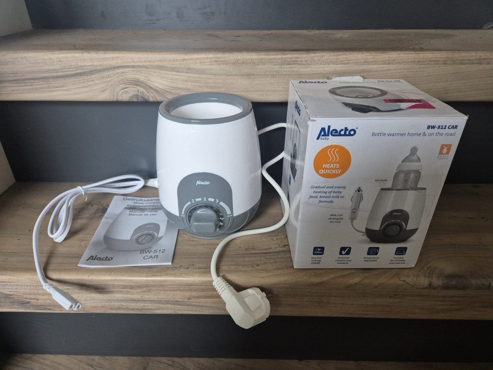 Alecto BW-512 CAR Flessenwarmer - Nieuw in verpakking, Flessen- of potjesverwarmer, Alecto, Nieuw, Ophalen of Verzenden