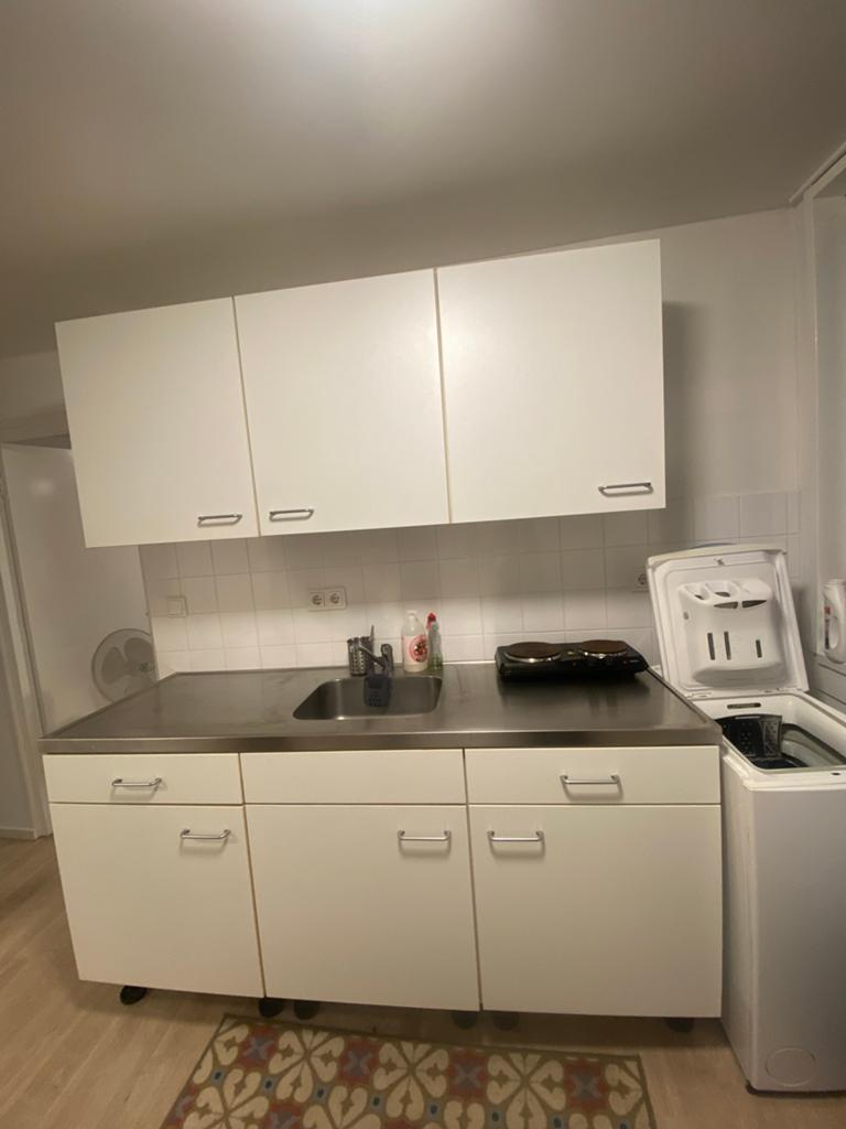 Nette tijdelijke keuken - ideaal voor verbouwing, Wit, Enkelwandige keuken, Ophalen of Verzenden, Zo goed als nieuw