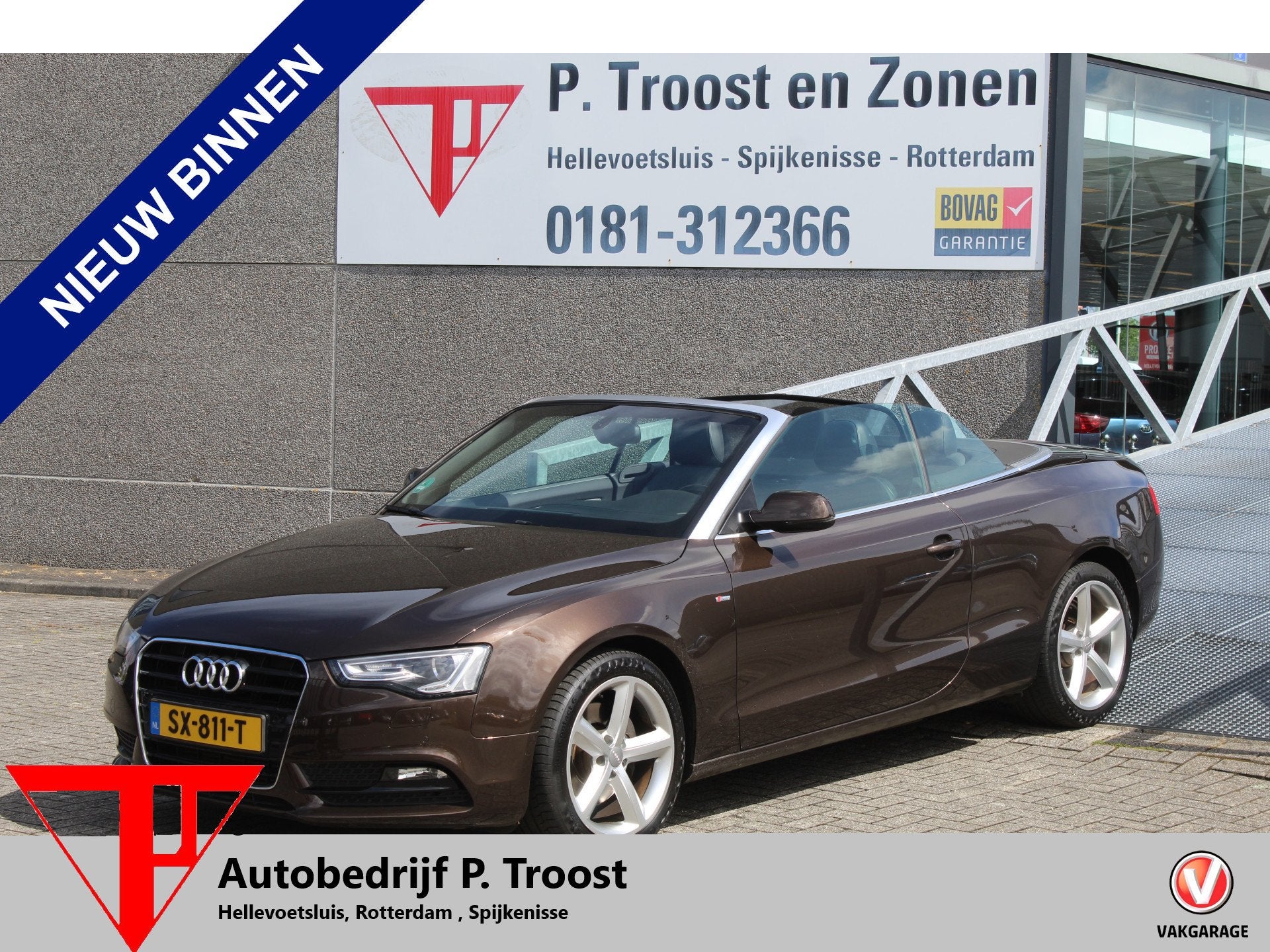Audi A5 Cabriolet 2.0 TFSI Pro Line S 2x S-line Automaat/Nav, Gebruikt, Zwart, 4 cilinders, 4 stoelen