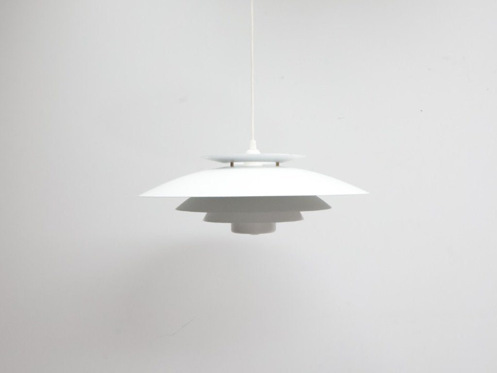 Vintage hanglamp | Form light Denmark | wit | Metaal, Huis en Inrichting, Lampen | Hanglampen, Form Light, Gebruikt, E27 (groot)
