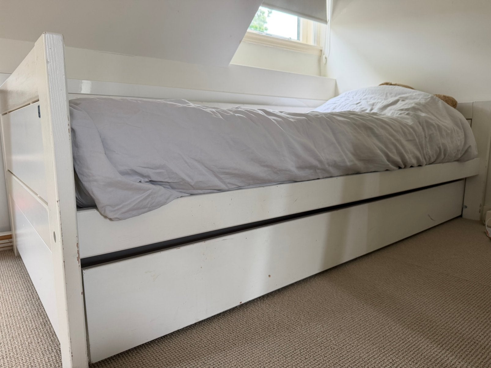 Lifetime onderschuifbed, Huis en Inrichting, Slaapkamer | Bedden, Ophalen, Gebruikt, 90 cm, Eenpersoons