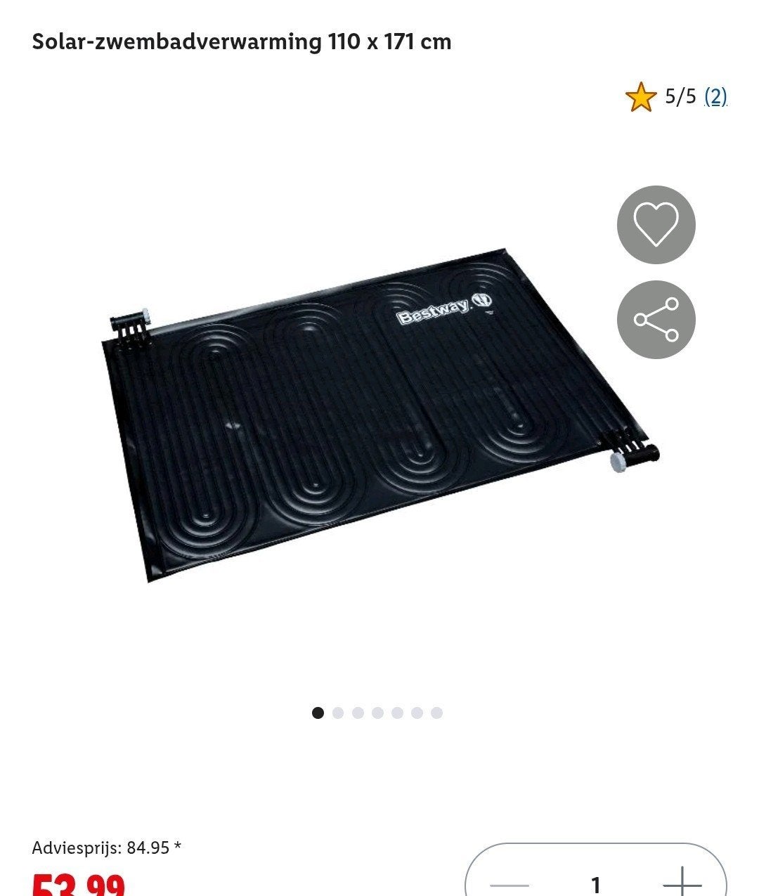 Bestway Solar-zwembadverwarming (nieuw & gebruikt), Tuin en Terras, Zwembaden, Overige typen, Nieuw, Ophalen of Verzenden, Minder dan 200 cm