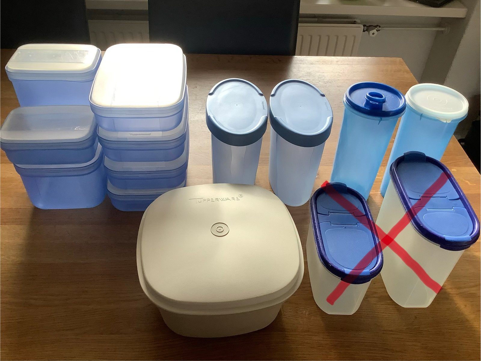 Diverse Tupperware 12 stuks, Ophalen of Verzenden, Gebruikt, Blauw, Bewaardoos