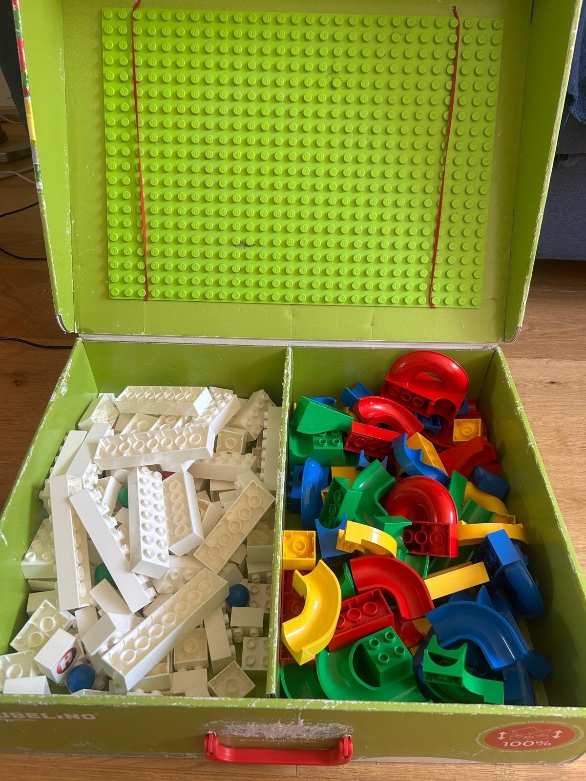 Hubelino Maxi Knikkerbaan 420572 - 213 onderdelen, Kinderen en Baby's, Speelgoed | Bouwstenen, Ophalen of Verzenden, Gebruikt