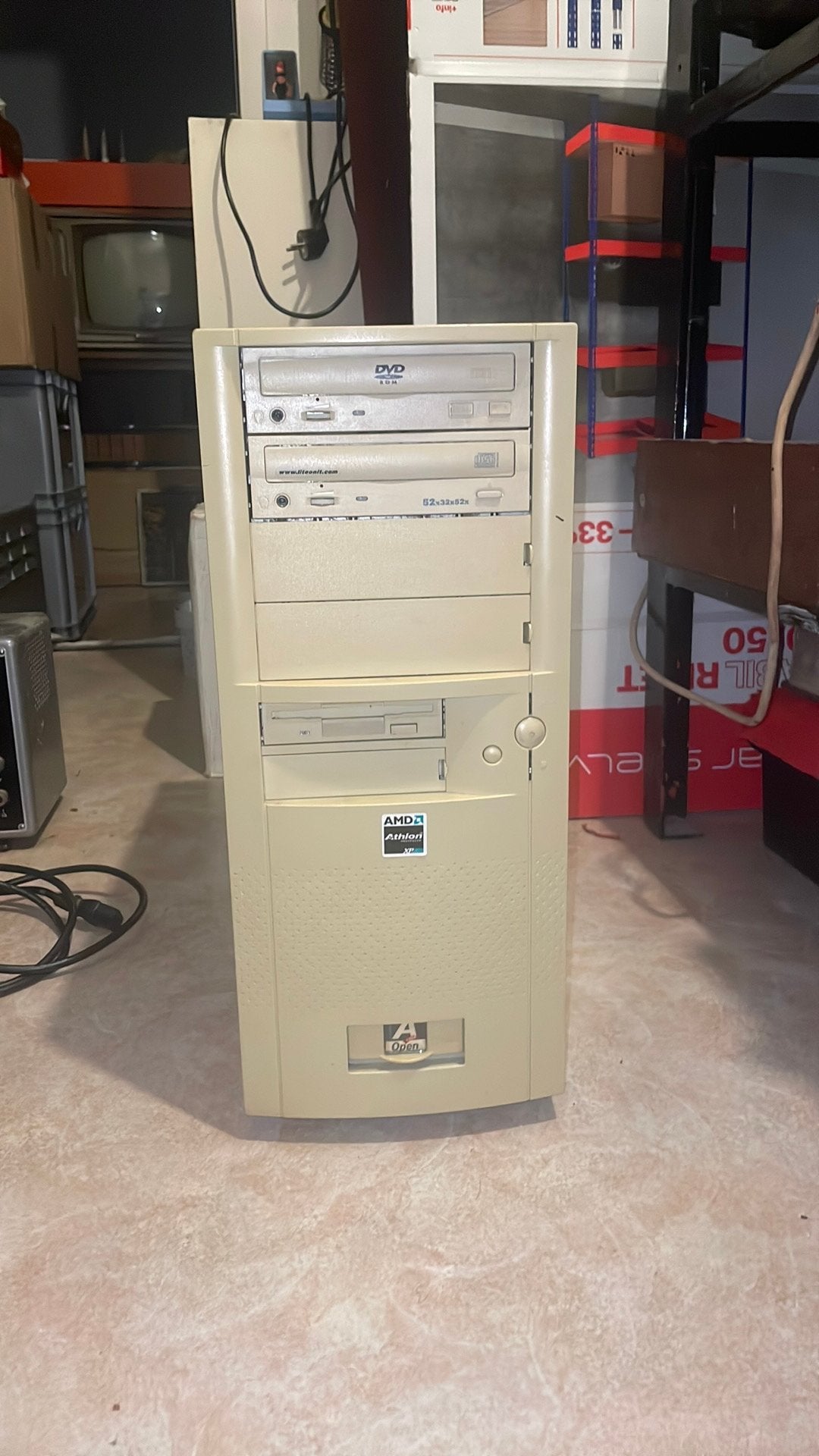 Vintage Witte Toren Computer AMD, Computers en Software, Ophalen