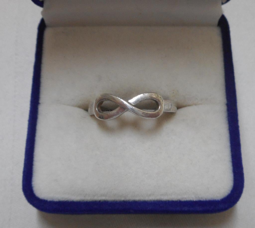 Zilveren Zinzi ring Infinity maat 17.25 nr.1375, Sieraden, Tassen en Uiterlijk, Ringen, Verzenden, Zo goed als nieuw, 17 tot 18