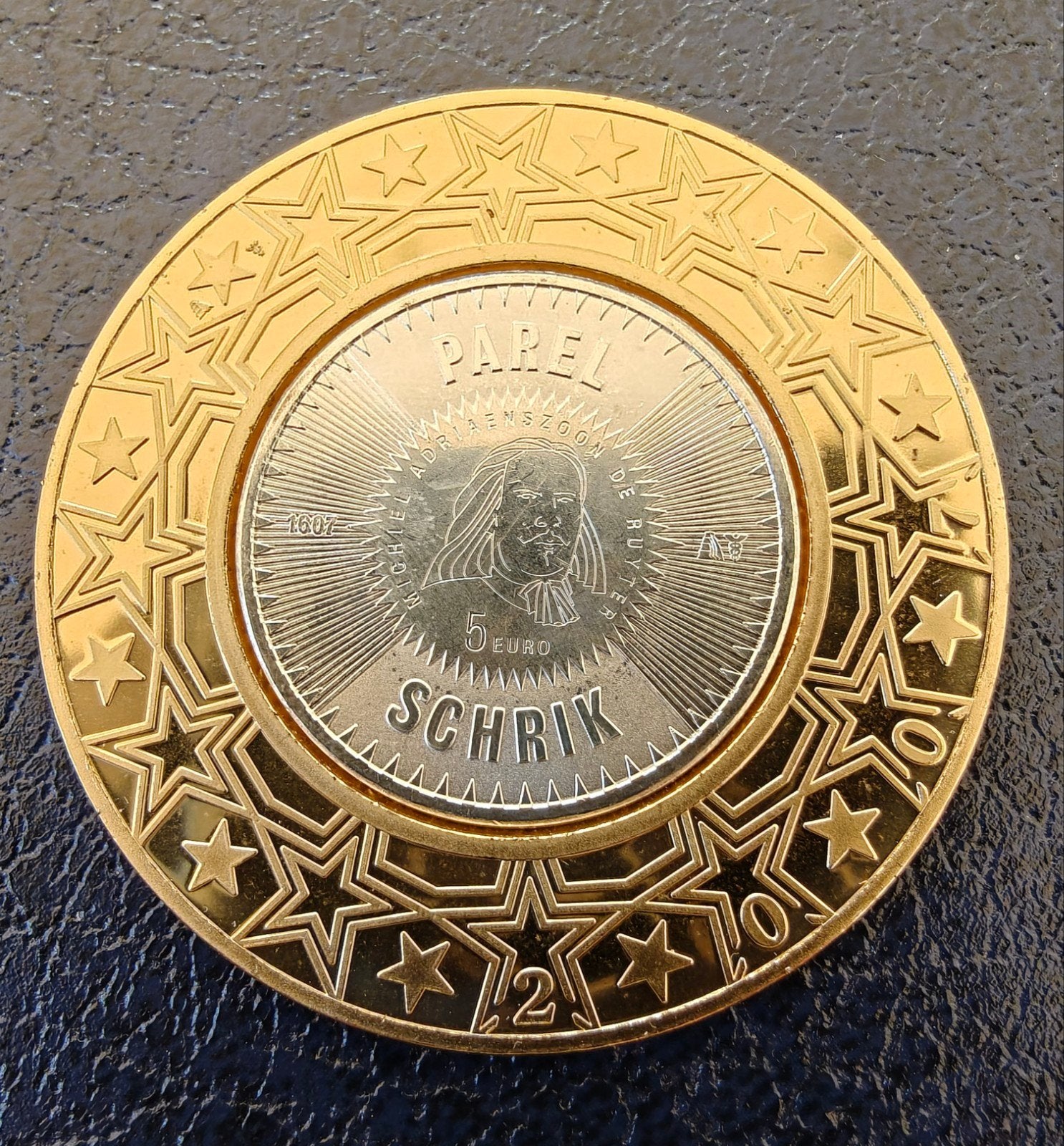 5 Euro Munt Michiel de Ruyter 2007 in Gouden Ring, Verzenden, Koningin Beatrix, Euro's, Losse munt