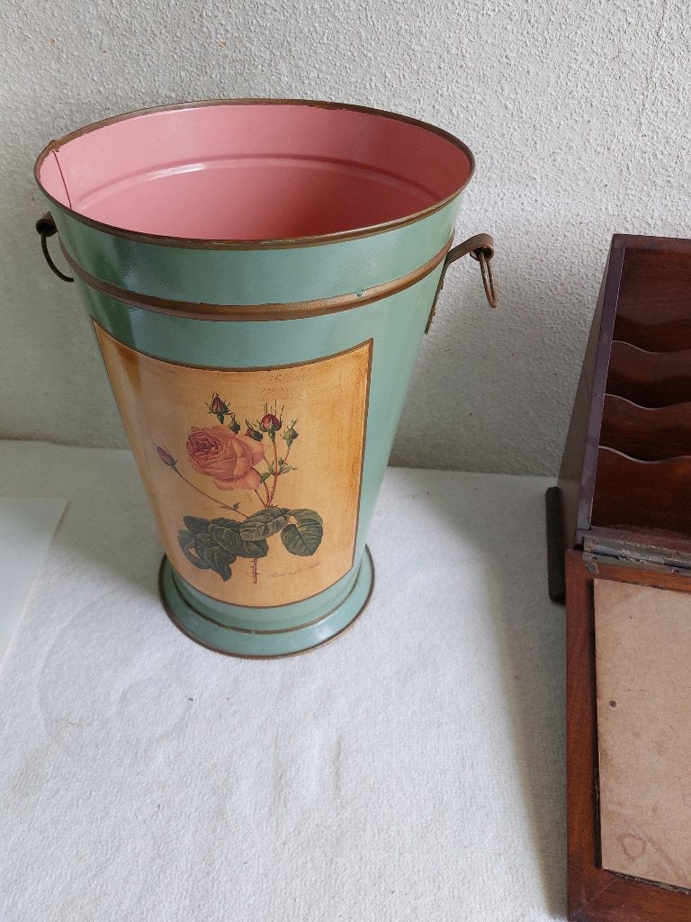 Paraplubak porte-parapluies saliegroen vintage floral, Huis en Inrichting, Woonaccessoires | Paraplubakken, Ophalen, Zo goed als nieuw