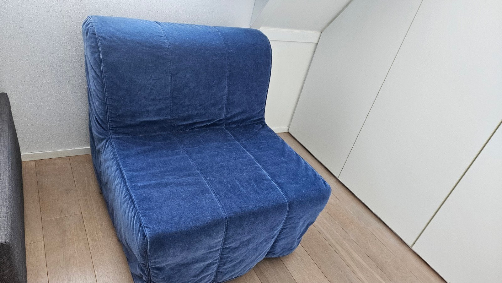 Blauwe Slaapstoel, Ophalen, Gebruikt, Eenpersoons, 150 tot 200 cm