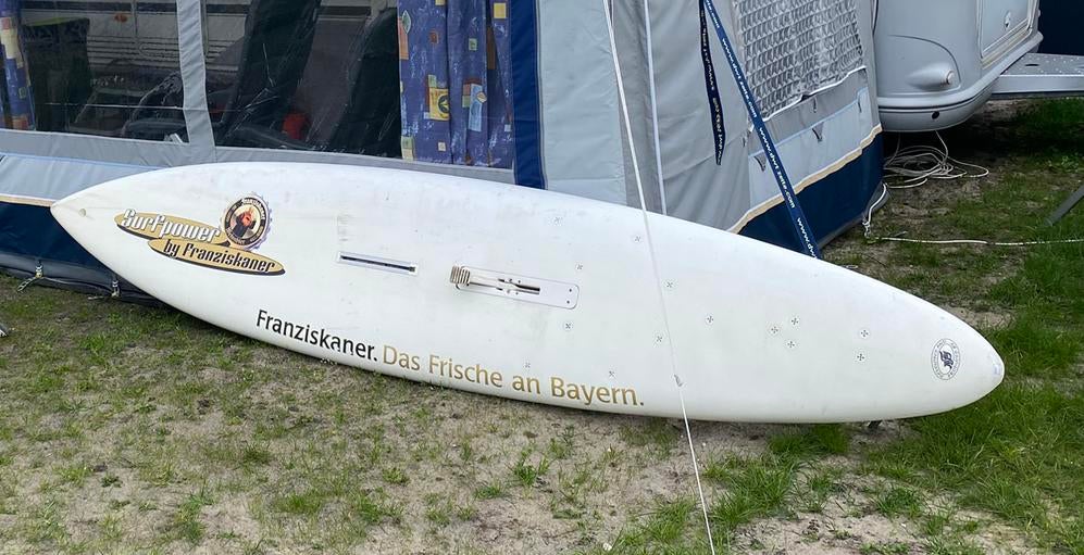 Windsurfset voor Hereintraders: Hifly Surfplank 310, Ophalen, Gebruikt, 300 cm of meer, Met vin(nen)