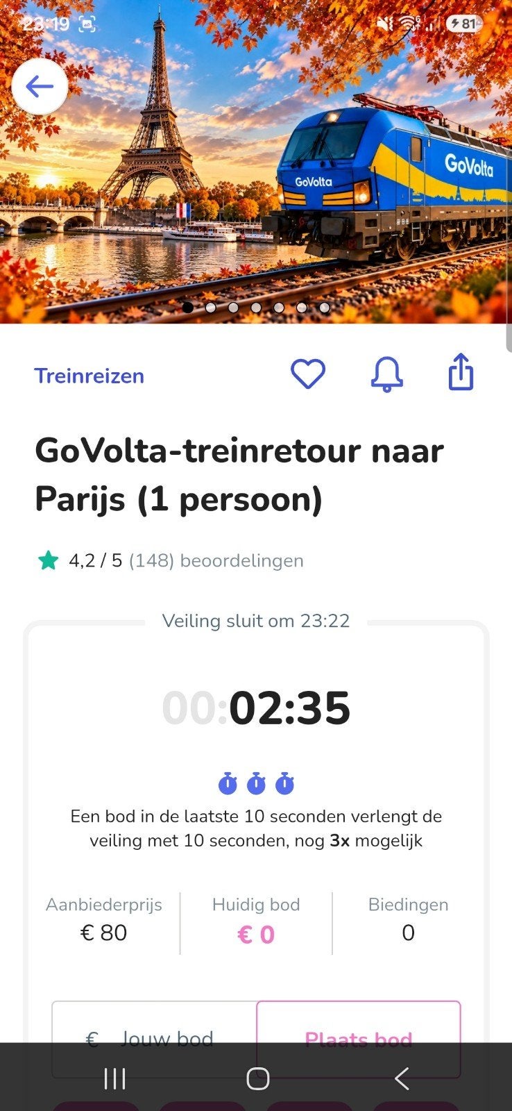 5 treinkaartje na parijs, Tickets en Kaartjes, Twee personen, Trein, Met bestemming of datum