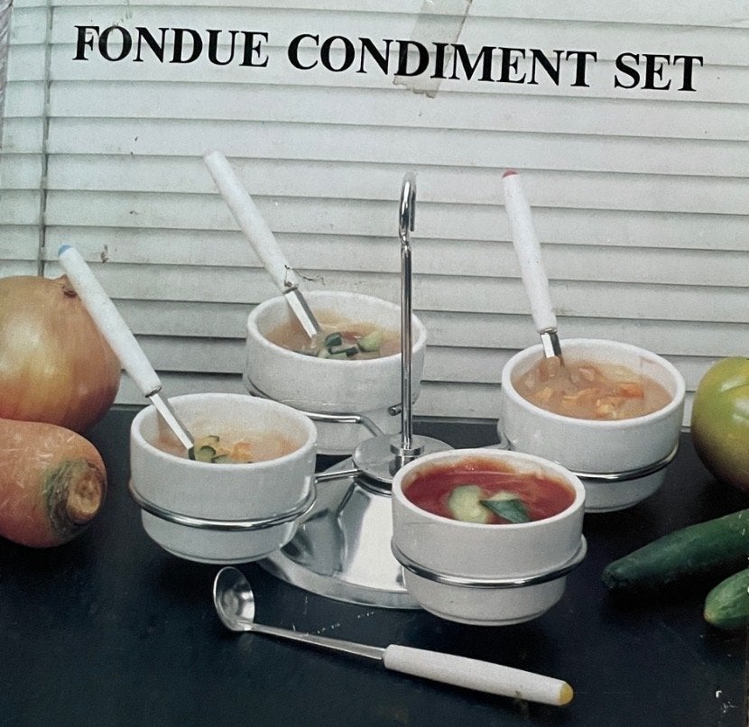 AFGEPRIJSD!! MOOIE FONDUE KRUIDEN OF SAUS SET, Verzenden, Nieuw