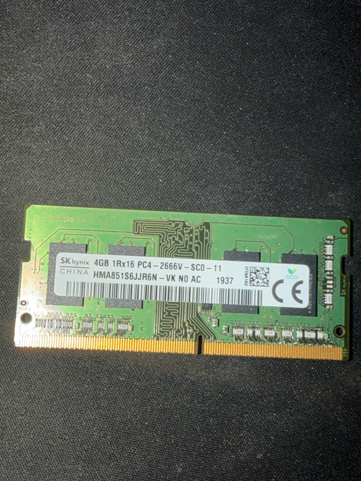 4gb DDR4 RAM Geheugen, Computers en Software, RAM geheugen, Gebruikt, DDR4, Ophalen of Verzenden, 2 GB