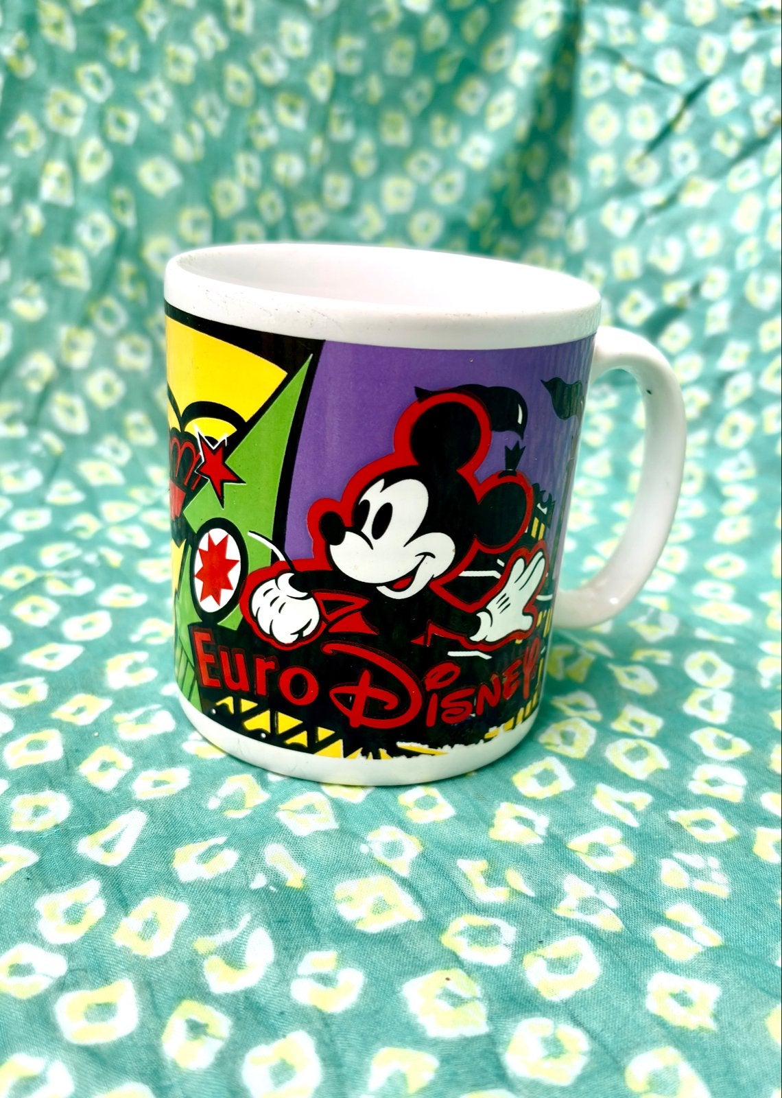 Vintage Euro Disney Mickey Mouse Mok Jaren 90, Verzamelen, Ophalen of Verzenden, Mickey Mouse, Gebruikt, Servies