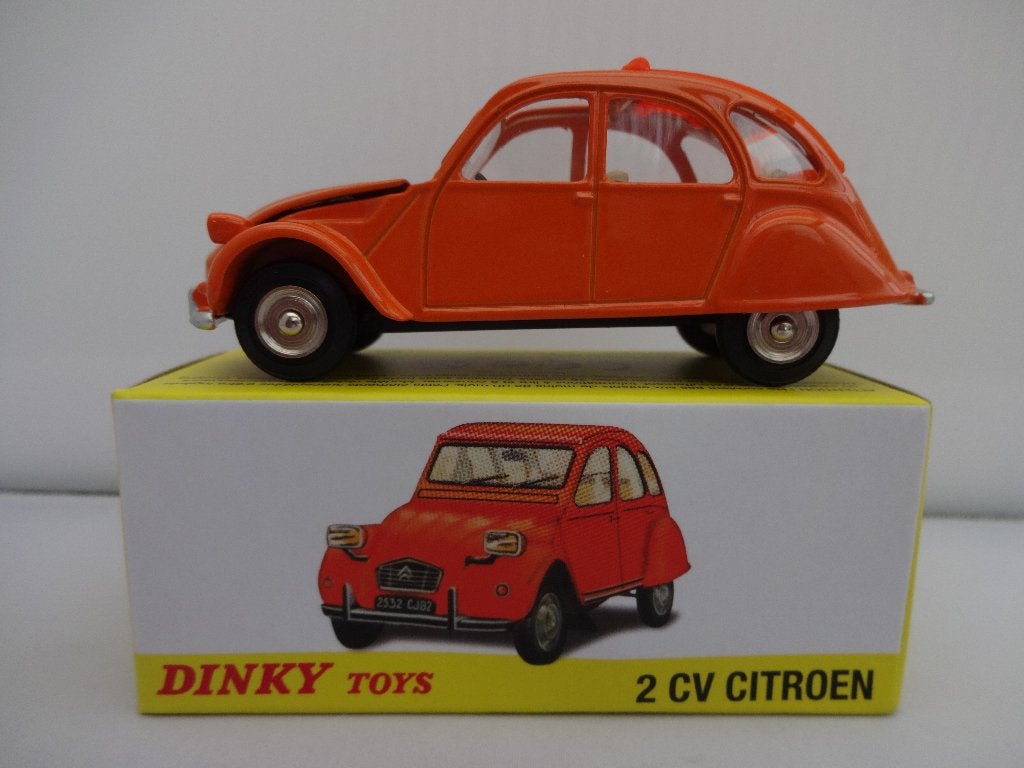 Citroen 2CV oranje nr: 011500 van Dinky Toys schaal 1:43, Ophalen of Verzenden, Nieuw, Auto, Dinky Toys