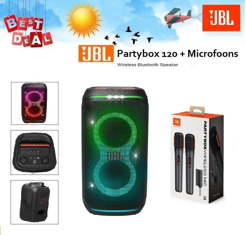 ✅NIEUW✅ JBL Partybox Club 120 + Wireless Microfoonset, Ophalen of Verzenden, Nieuw, JBL