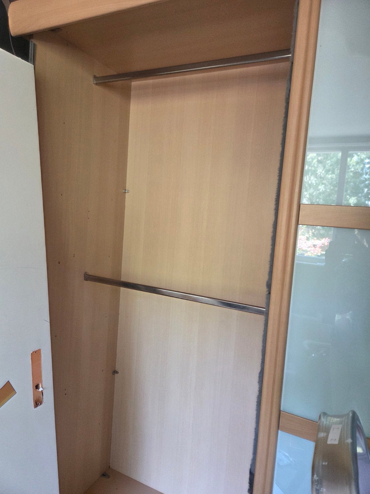 Hang leg kledingkast met schuifdeuren, Ophalen, 200 cm of meer, Met plank(en), 150 tot 200 cm