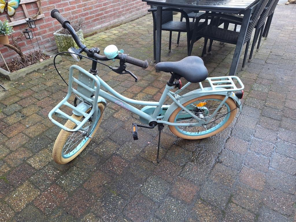 Meisjesfiets 18 inch, Fietsen en Brommers, Fietsen | Meisjes, Gebruikt, Ophalen of Verzenden, Handrem, 18 inch