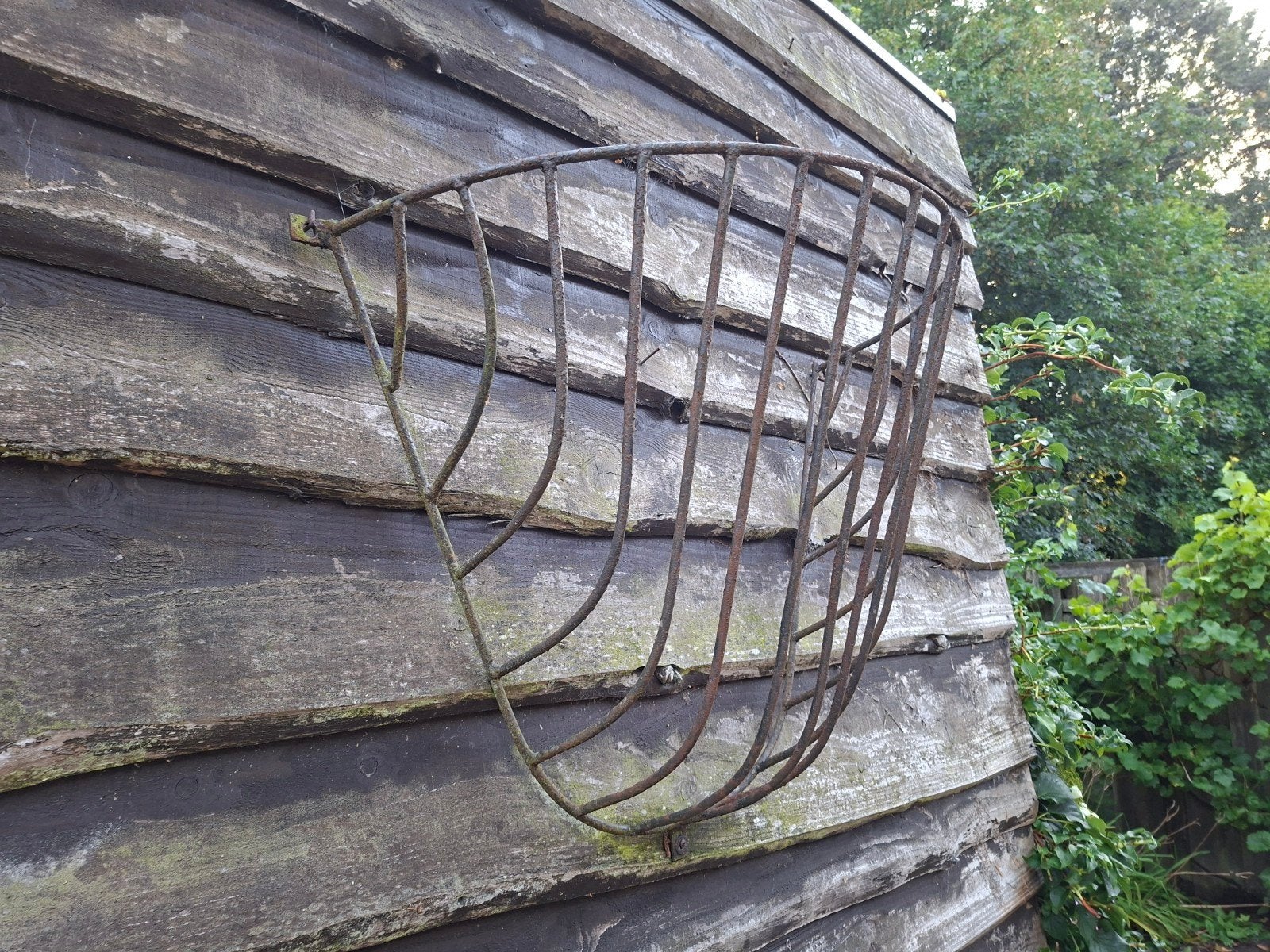 2x metalen ruif, 70x90 cm, voor hooi of decoratie, Tuin en Terras, Ophalen, Gebruikt, Rond, Metaal