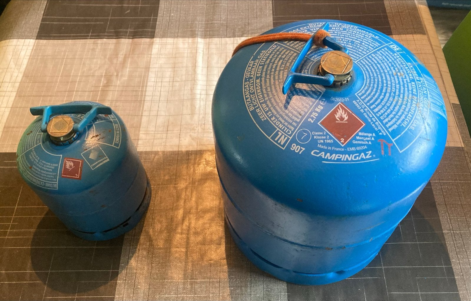 Campingaz gasflessen 2,75 kg en 0,400 kg (leeg), Caravans en Kamperen, Ophalen of Verzenden, Gebruikt