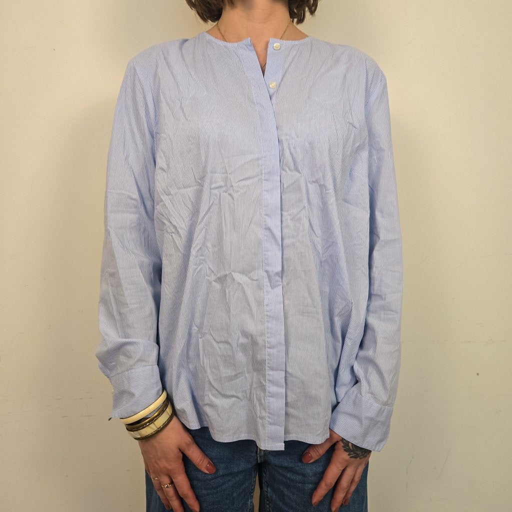 BRAX Blauw Gestreepte Blouse Dames XXL, Kleding | Dames, Blouses en Tunieken, Zo goed als nieuw, Maat 46/48 (XL) of groter, Blauw