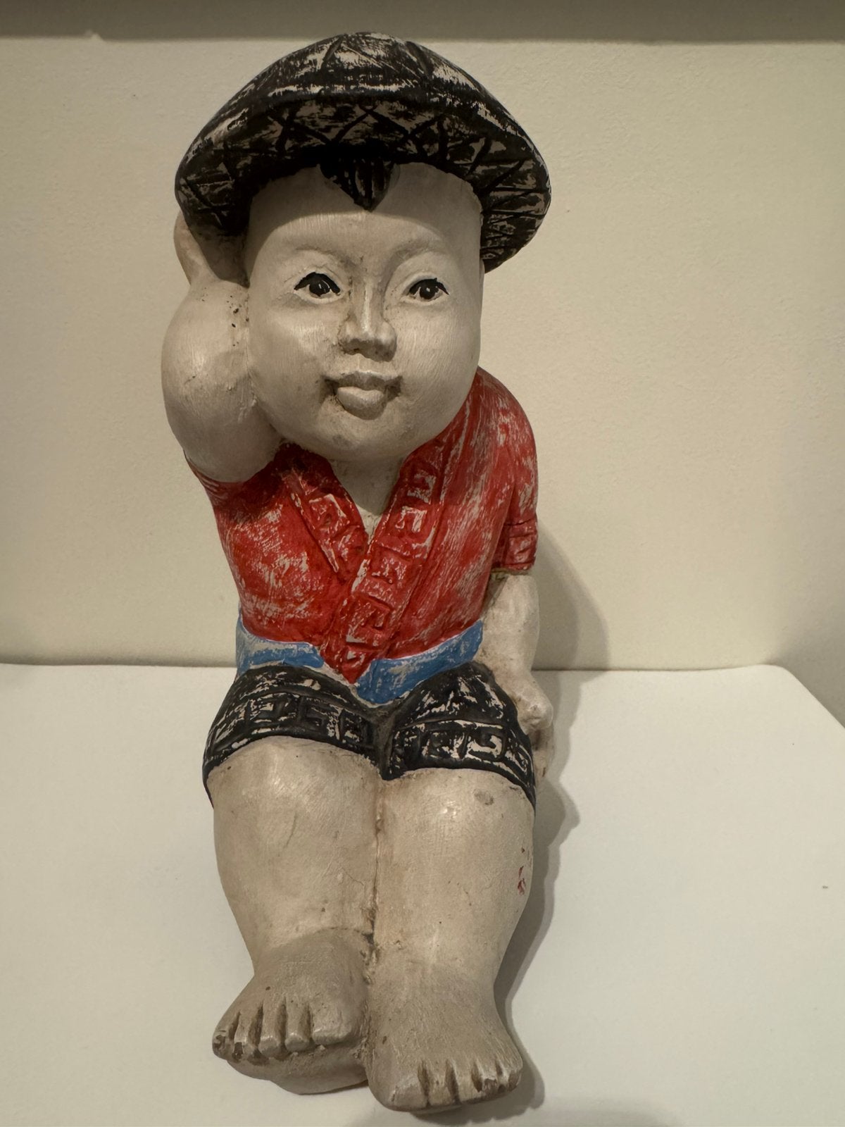 Oud houten beeld Chinese jongen china, Antiek en Kunst, Ophalen of Verzenden