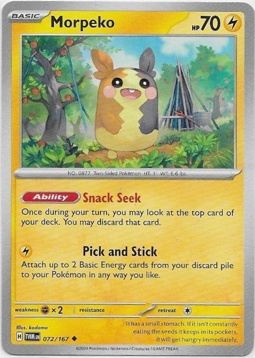 Twilight Masquerade,  Morpeko [uncommon] 72/167, Verzenden, Nieuw, Losse kaart
