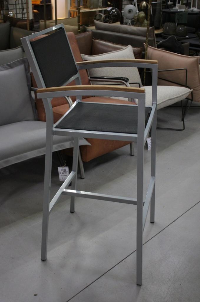 Luxe barstoelen barkrukken tuinstoel aluminium hout terras, Ophalen, 5 krukken of meer, Met voetsteun, 60 tot 90 cm