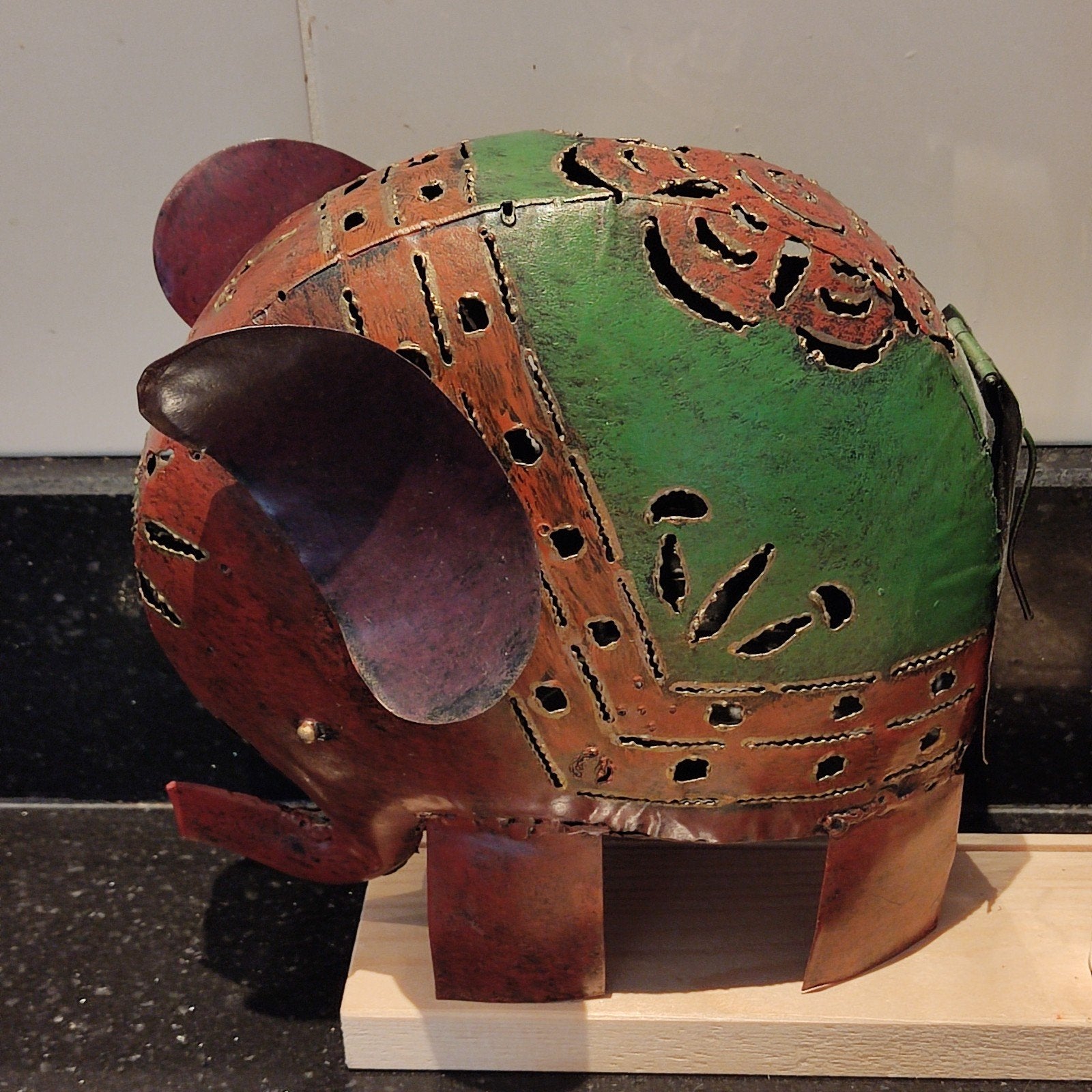 Decoratieve metalen olifant, Oosterse stijl, Huis en Inrichting, Gebruikt, Meerkleurig, Ophalen of Verzenden, Oosters