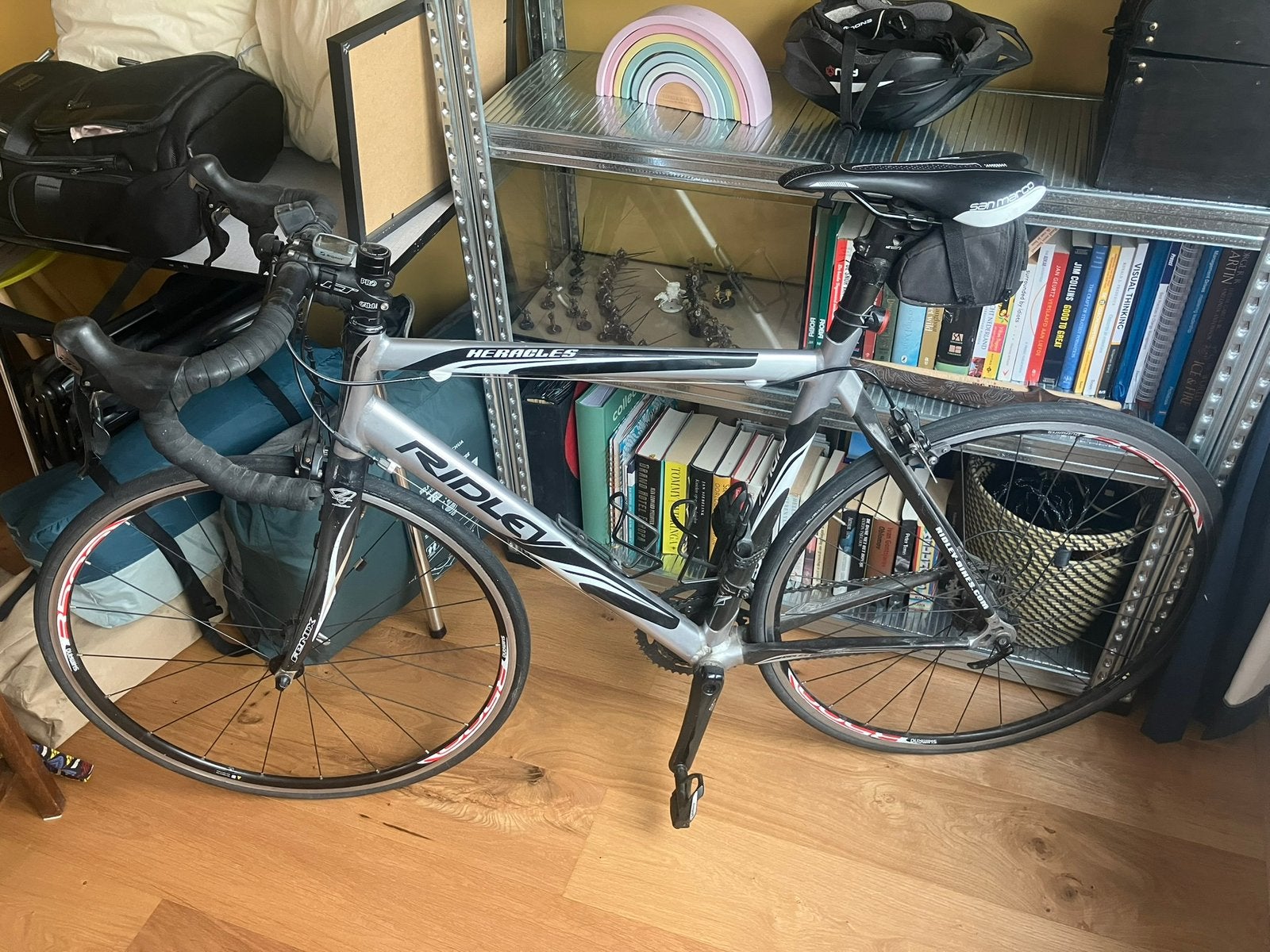 Hercules wielrenfiets 18 versn. – 28 inch - 56 frame, 28 inch, Gebruikt, 15 tot 20 versnellingen, Schijfrem