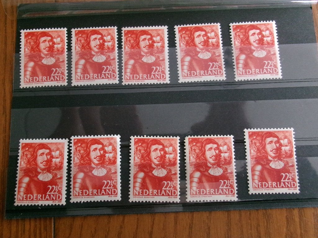 1943 - pf 10 x corneles evertsen (682e), Postzegels en Munten, Verzenden, Postfris