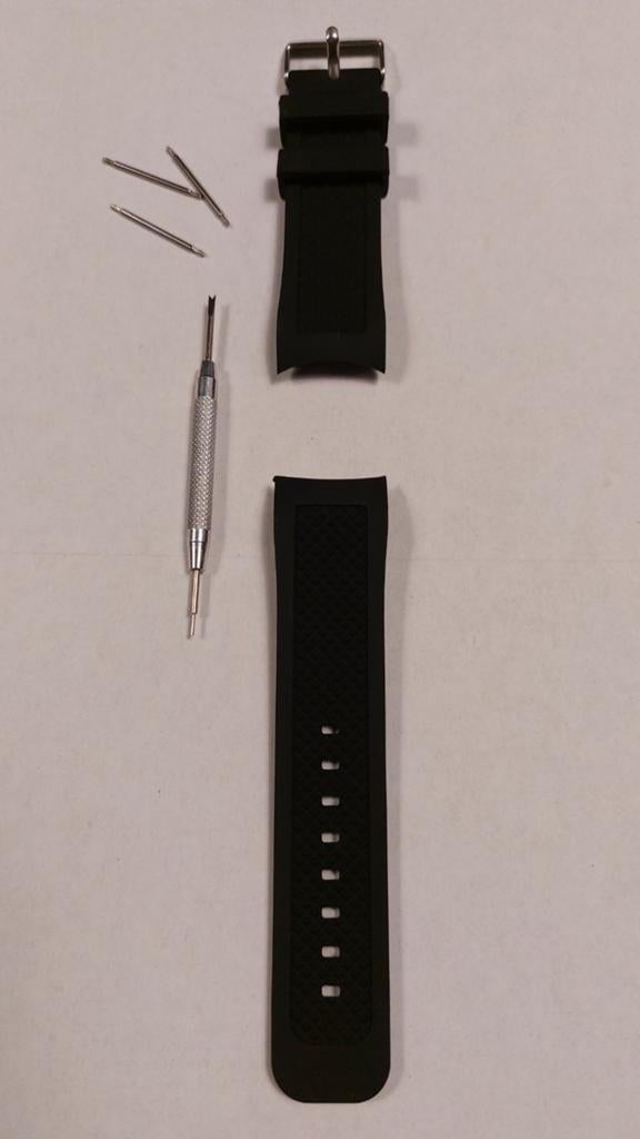 Horlogeband 24mm. Diverband., Ophalen of Verzenden, Zwart, Android