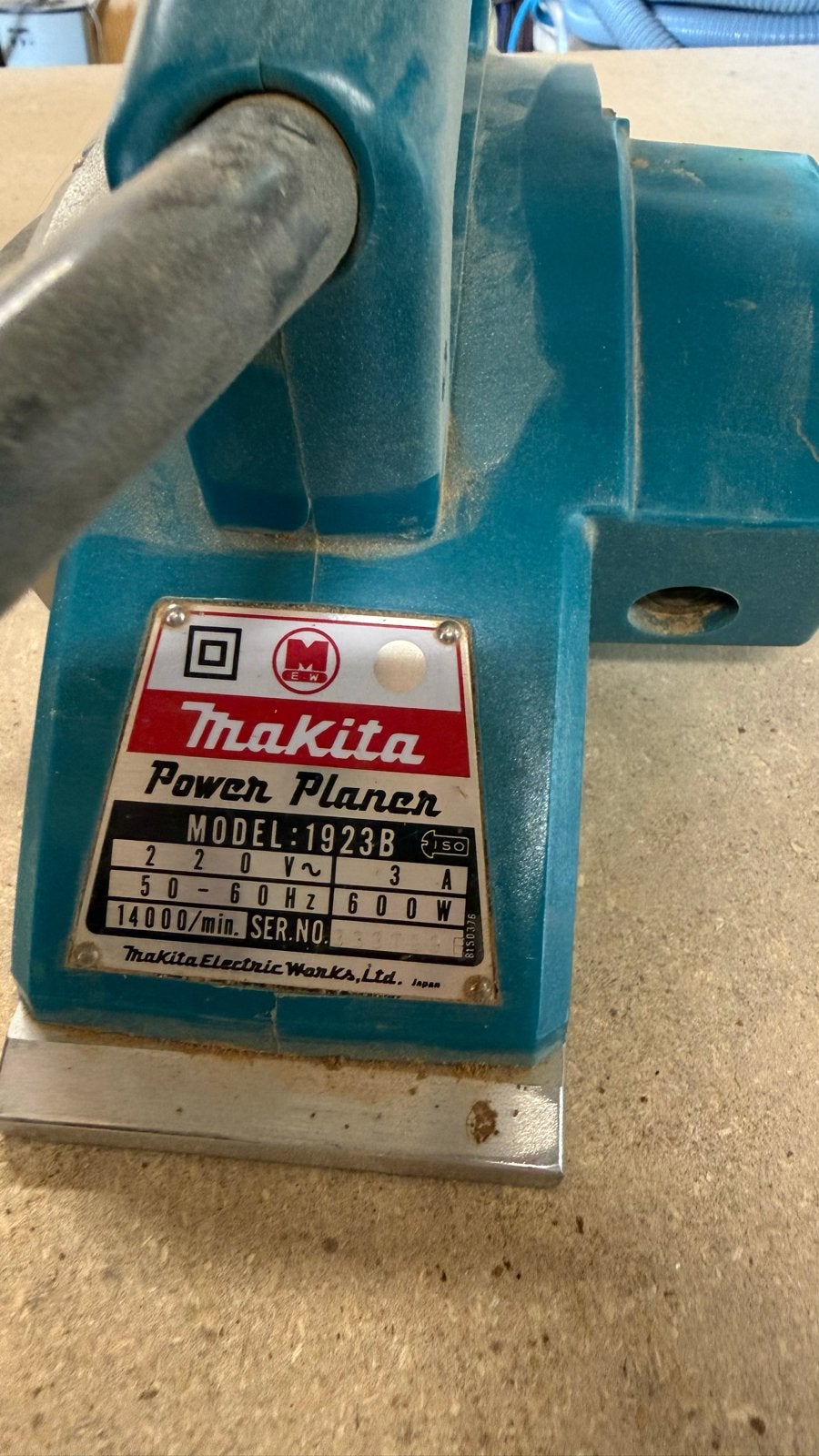 Makita Power Planc 1923B - Elektrische Schaaf, Doe-het-zelf en Verbouw, Ophalen, Gebruikt