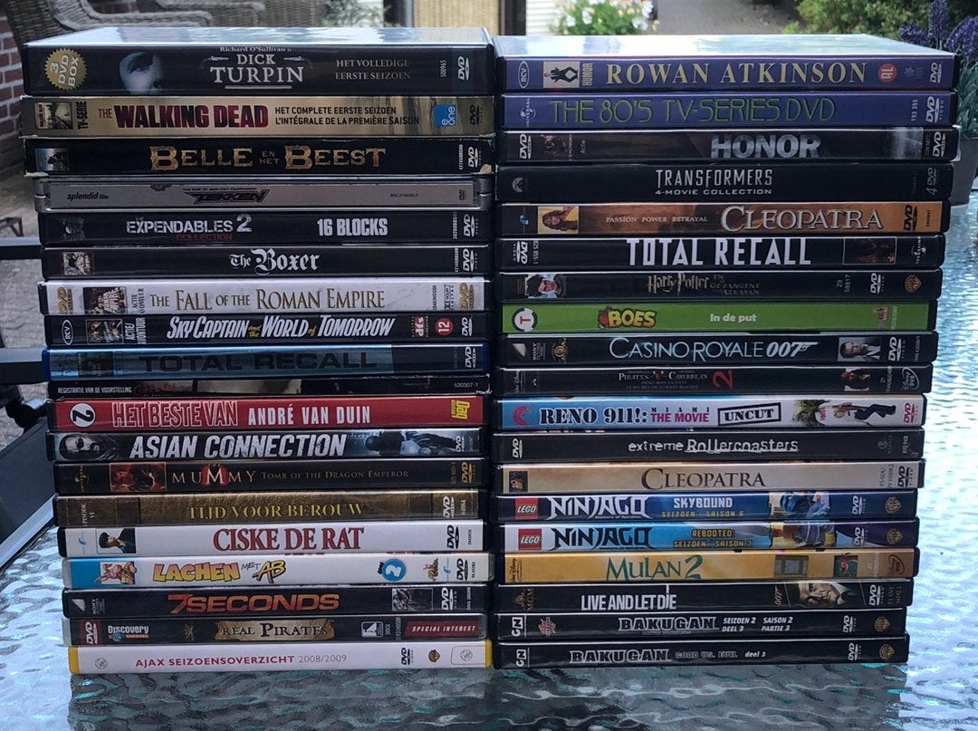 38 dvd’s setprijs €12,50, Alle leeftijden, Ophalen of Verzenden, Zo goed als nieuw