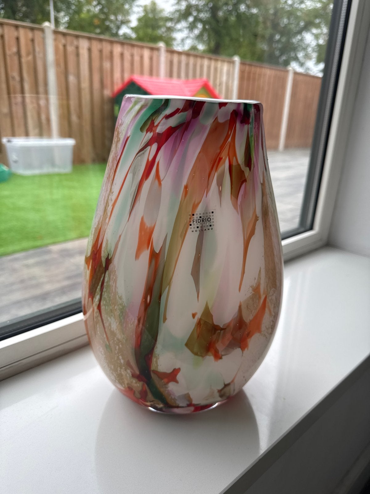 Fidrio Designvaas - Kleurrijk Glas, Ophalen of Verzenden