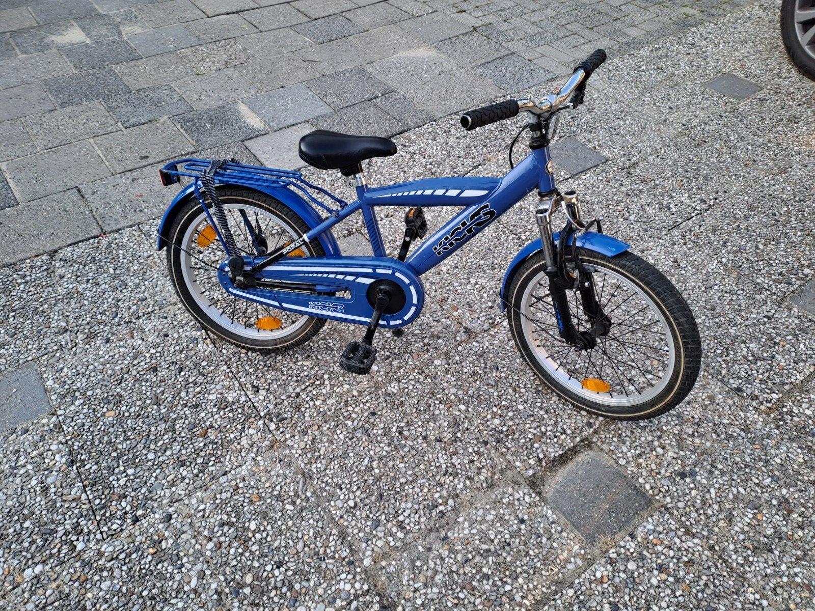 Blauwe kinderfiets, Fietsen en Brommers, Fietsen | Kinderfietsjes, Ophalen of Verzenden, Zo goed als nieuw, 16 tot 20 inch