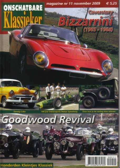 OK 11 2009 : Bizzarrini GT - Rally MonteCarlo - Indianapolis, Ophalen of Verzenden, Gelezen, Algemeen