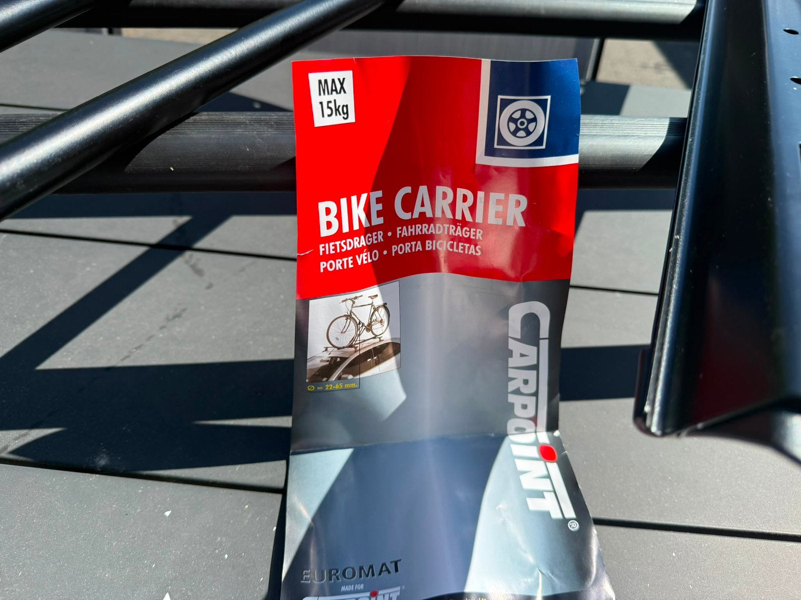 Dakdragers Opel Corsa + Carpoint fietsdrager – complete set, Auto diversen, Ophalen, Zo goed als nieuw