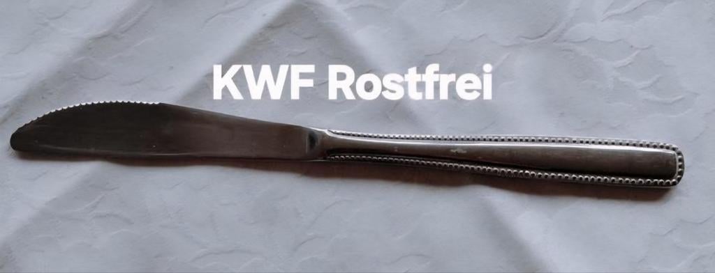 KWF Rostfrei diner mes met parelrand, Ophalen of Verzenden, Rvs of Chroom