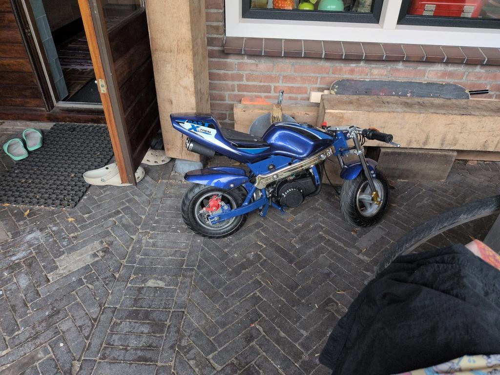 Blauwe X-Treme Pitbike, Fietsen en Brommers, Minibikes, Midibikes en Pitbikes, Ophalen, Gebruikt, Pitbike, X-Treme