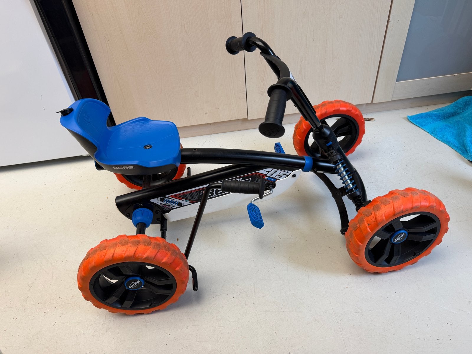 Berg skelter buzzy nitro 2-in-1 - Blauw/Oranje, Ophalen, Gebruikt, Berg