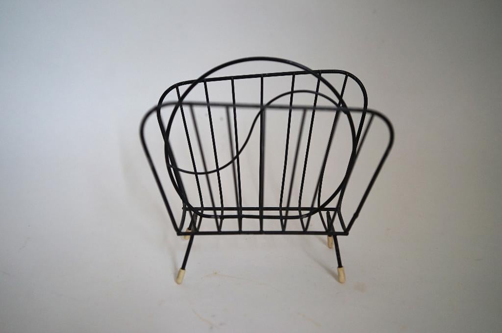 vintage brievenhouder servethouder van draad, zwart., Antiek en Kunst, Ophalen of Verzenden
