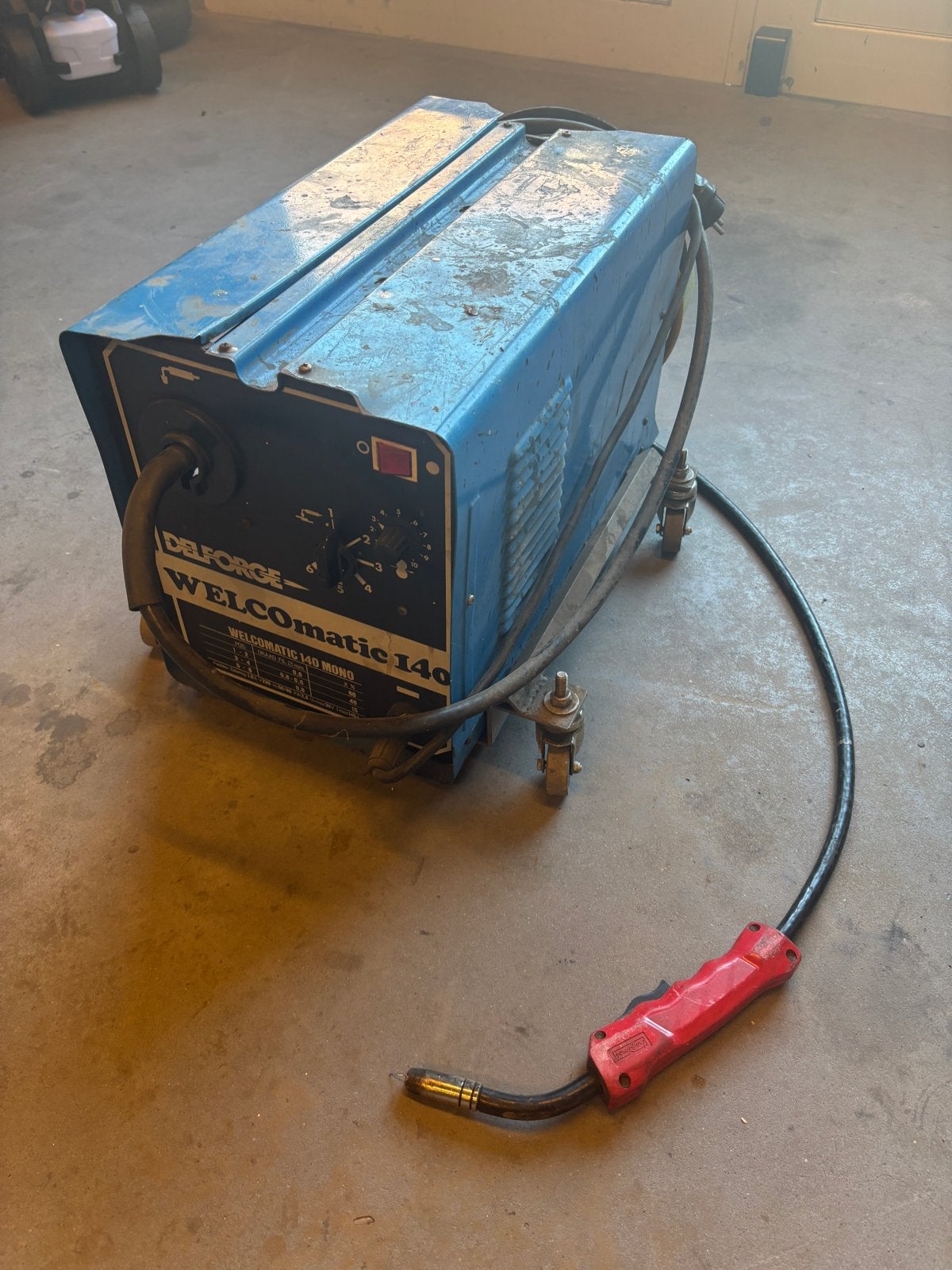 DELFORGE WELCOMATIC 140 MIG/MAG 220 volt Lasapparaat, Ophalen of Verzenden, Gebruikt, Minder dan 150 ampère, Co2
