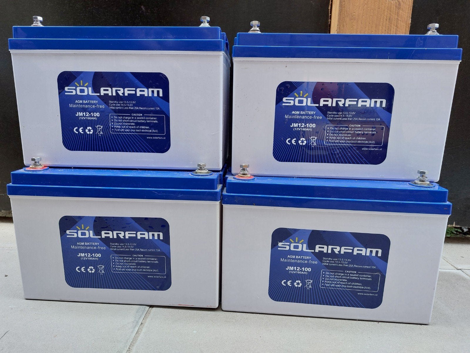 SOLARFAM AGM Accu JM12-100 (12V100AH) - Onderhoudsvrij, Ophalen, Gebruikt