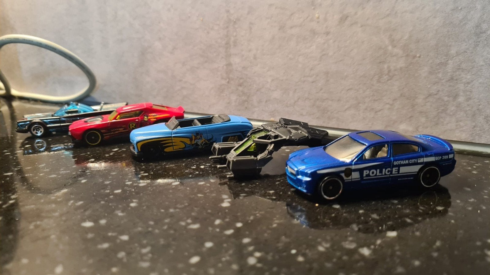Hot Wheels Batman en Robin Voertuigen - Set van 5, Ophalen of Verzenden, Zo goed als nieuw