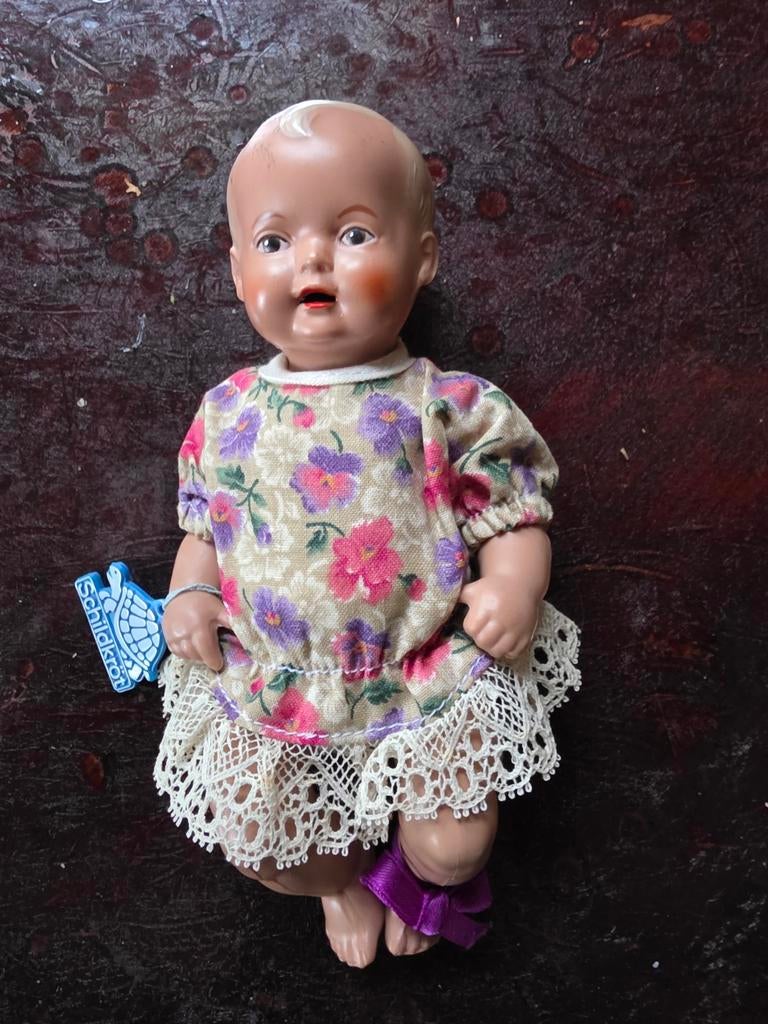 Oude Schildpad Babypop, Antiek en Kunst, Ophalen of Verzenden