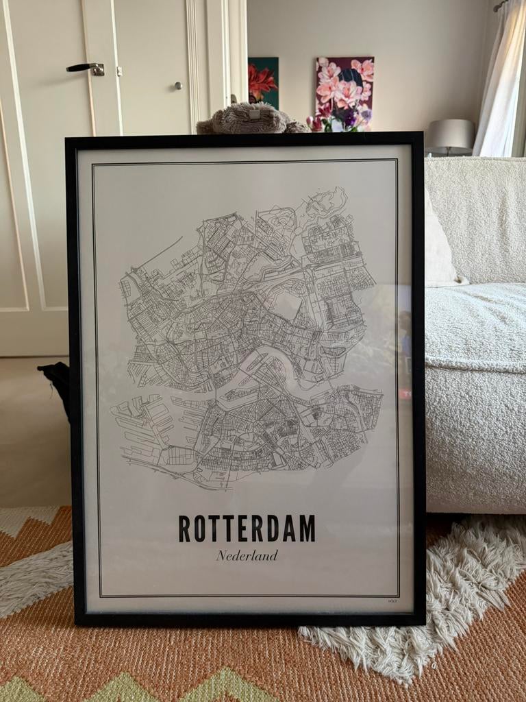 Gloednieuwe ‘WIJCK’ Rotterdam poster ingelijst, Ophalen, 50 tot 75 cm, Nieuw, Foto of Poster