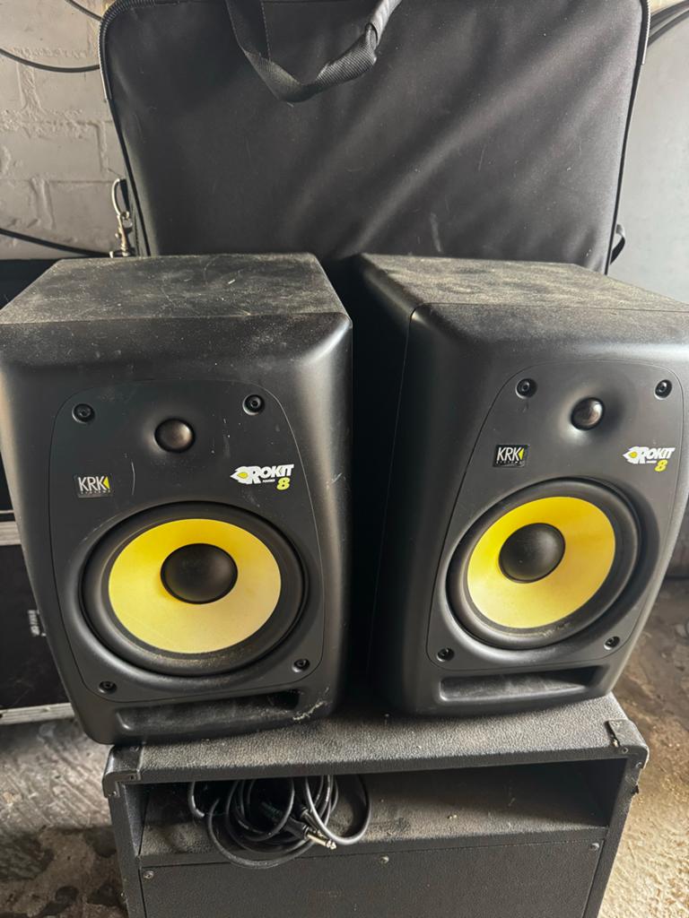 KRK Rokit 8 G3 Studio Monitoren (Paar), Gebruikt, 120 watt of meer, Front, Rear of Stereo speakers, Ophalen