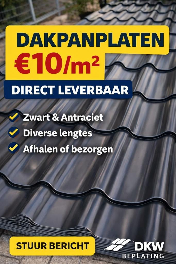 Dakpanplaten Zwart & Antraciet - Direct Leverbaar!